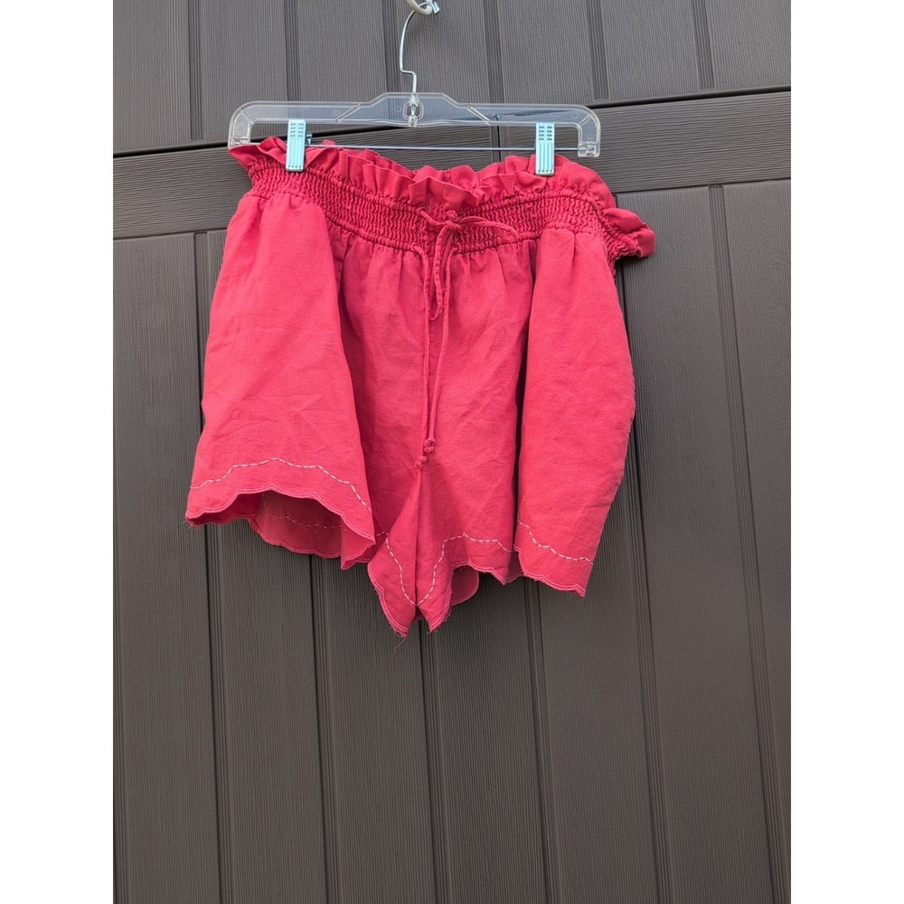 Anthropologie Linen Blend Double Waistband Shorts, Size Small‎